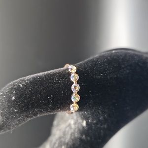 F-6 Rosegold band with mystic stones